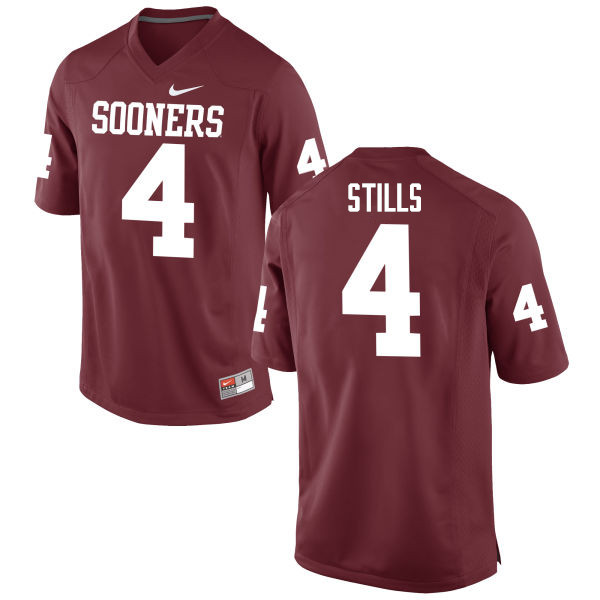 Men Oklahoma Sooners #4 Kenny Stills College Football Jerseys Game-Crimson